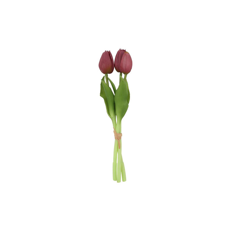 Countryfield kunstboeket tulpen paars 12x12x29cm