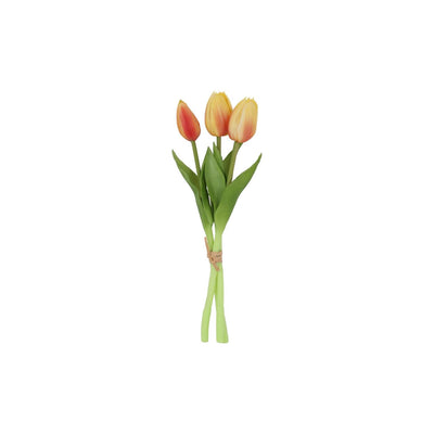 Countryfield kunstboeket tulpen geel oranje 29cm
