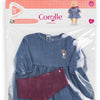 Corolle poppen jeansjurk met sjaal - babypop kleding 36cm denim.