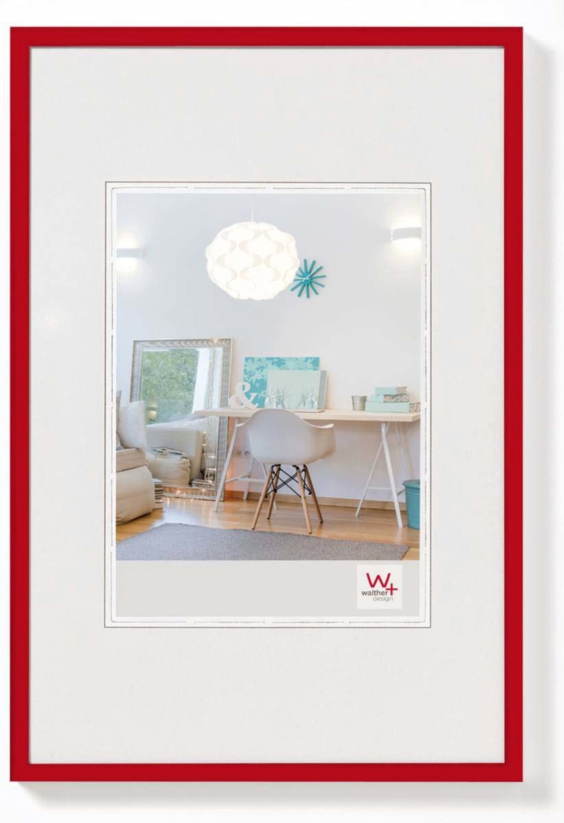 Walther new lifestyle - kunststof lijst - fotoformaat 60x80 cm - rood