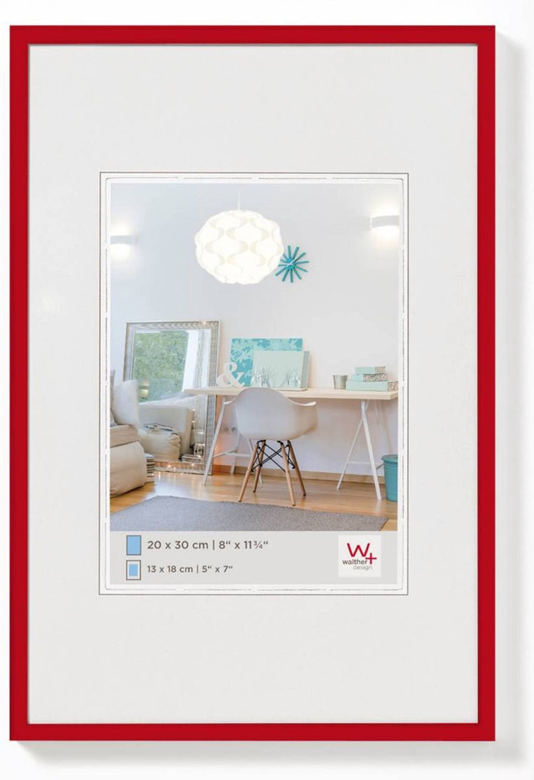 Walther new lifestyle - kunststof lijst - fotoformaat 20x30 cm - rood