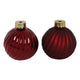 Countryfield kerstbal stripe rood glas ø10cm