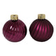 Countryfield kerstbal stripe paars glas ø10cm