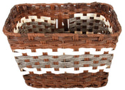 Volare Gevlochten rieten fietsmand L 36 x 27 x 21cm donkerbruin - afbeelding 2