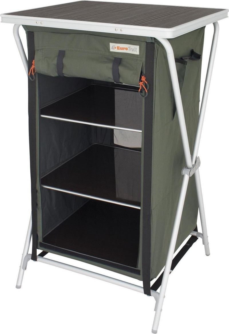 Eurotrail campingkast aubenas 98 x 60 cm aluminium mdf groen