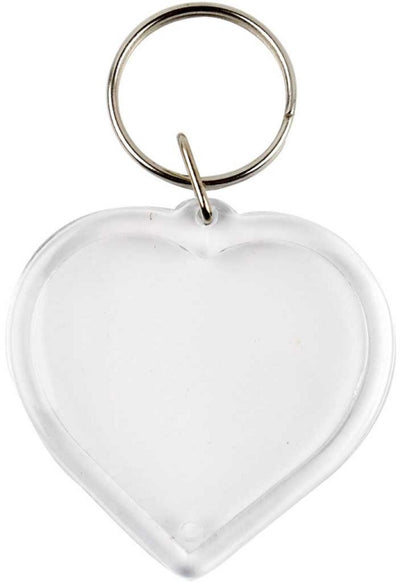Creativ company hart sleutelhanger 40x40 mm 25 stuks