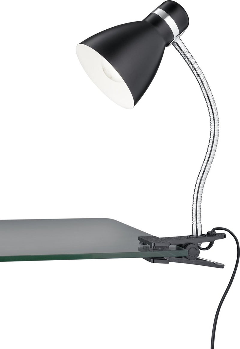 Rl live your light reality harvey - klemlicht - zwart mat - excl. 1x e27 4w
