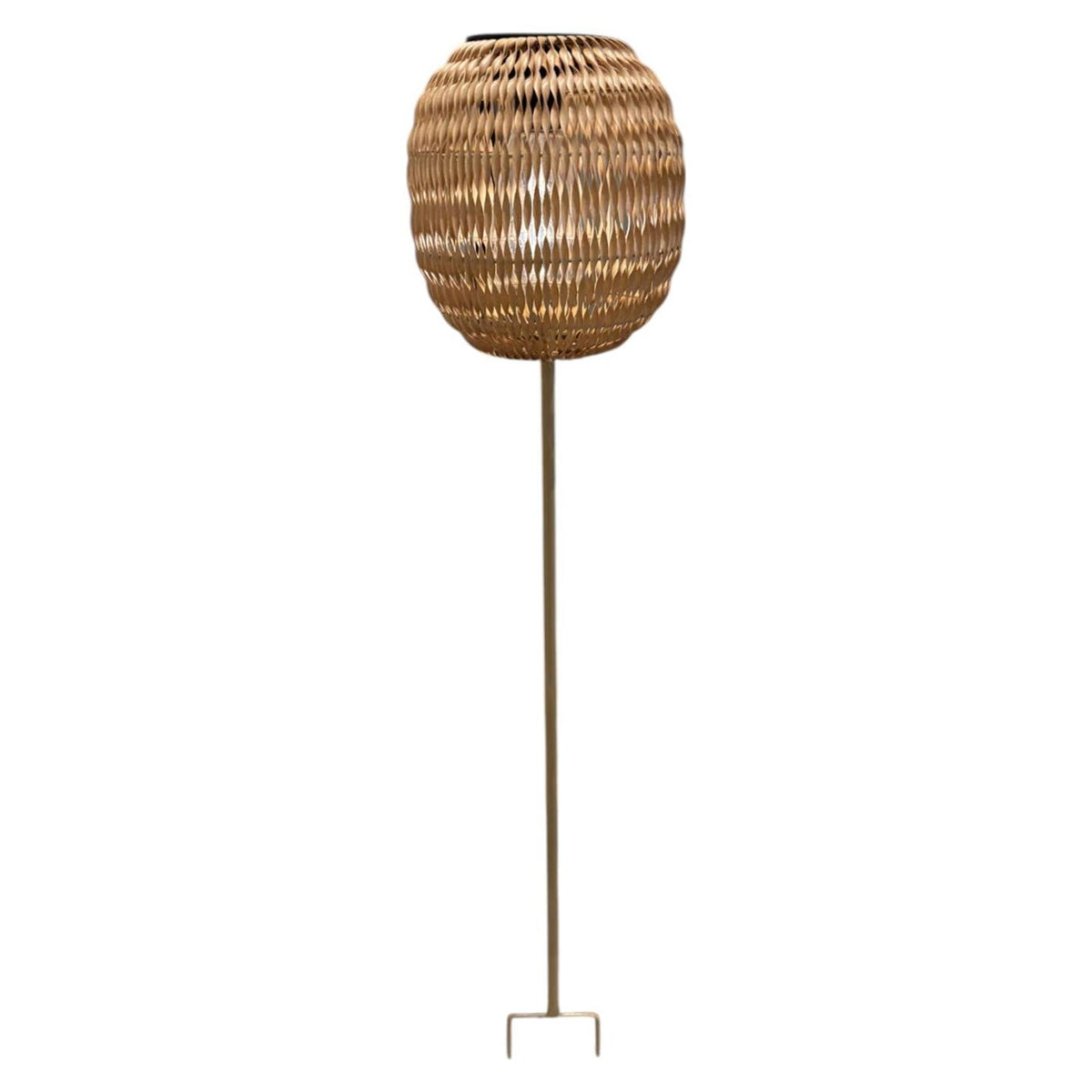 Mansion atmosphere solar lantaarn rotan op voet 17x86,5cm