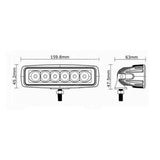 Werklamp rechthoekig led 160 mm - afbeelding 3