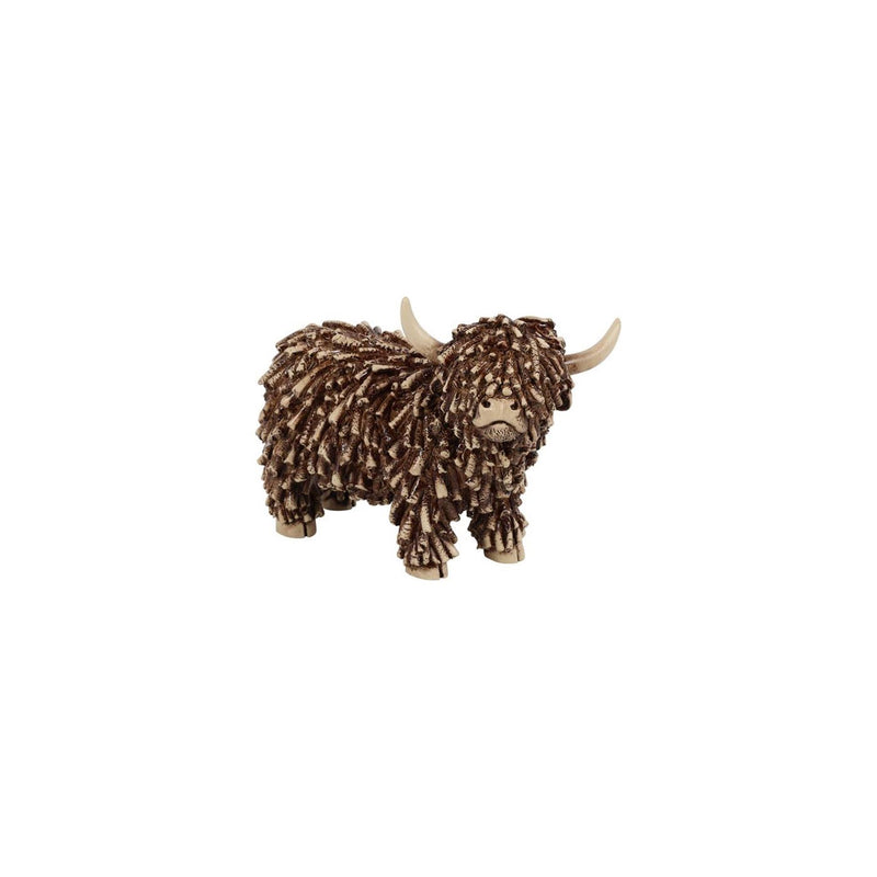 Countryfield beeld hooglander bruin polystone h17cm