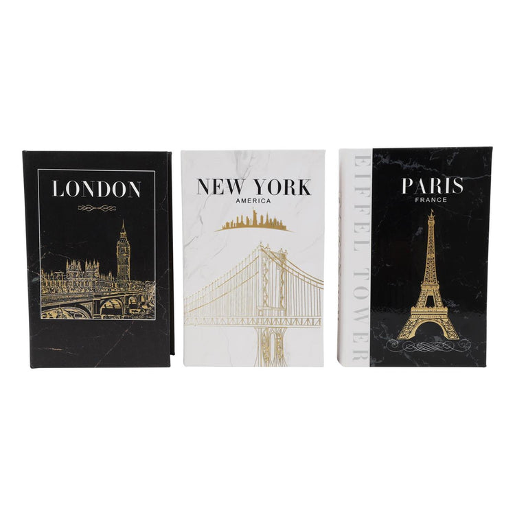 Countryfield opbergboek ny parijs londen 27x18x7cm