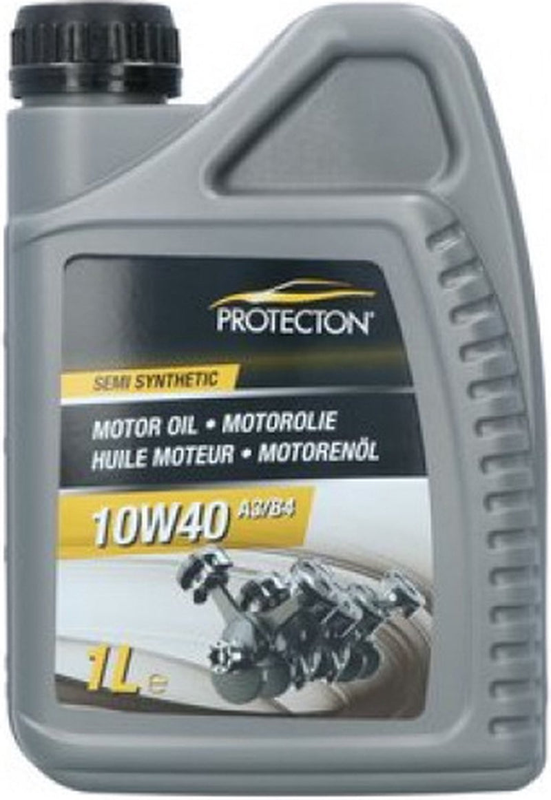 Protecton motorolie 10w-40 a3 b4 – semisynthetische - brandstof besparend - voor benzine-, lpg- dieselmotoren – sterke weerstand tegen oxidatie - veilige smeerfilm bij hoge temperaturen - 1 liter