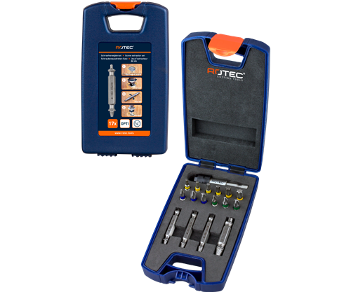 Rotec schroefverwijderbits 17-delig