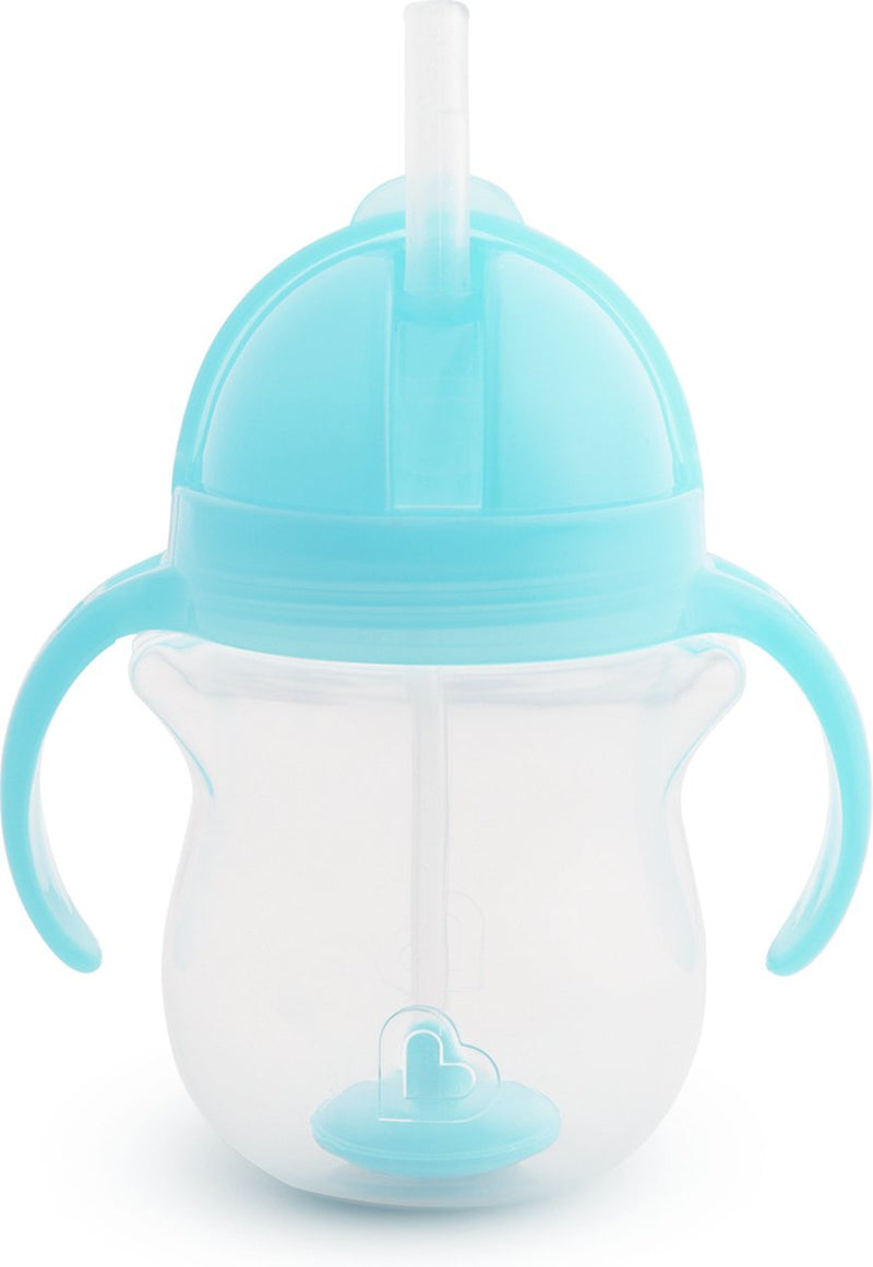 Munchkin tip sip antilek rietjesbeker - drinkbeker met rietje - vaatwasserbestendig - vanaf 6 maanden - 207ml - blauw - drinkbeker met een rietje