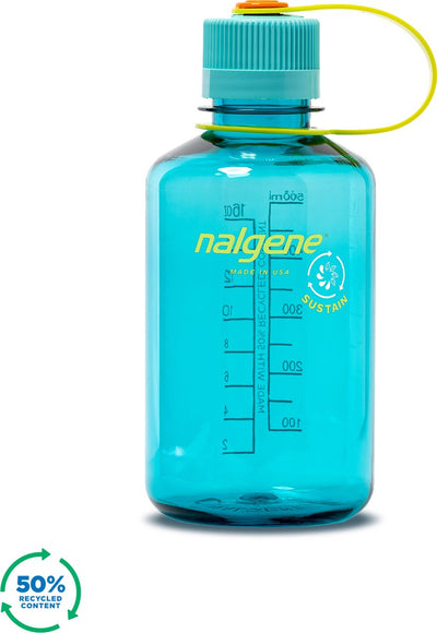 Nalgene - narrow mouth bottle - drinkfles - waterfles - lekvrij - 500ml - bpa free - sustain - cerulean