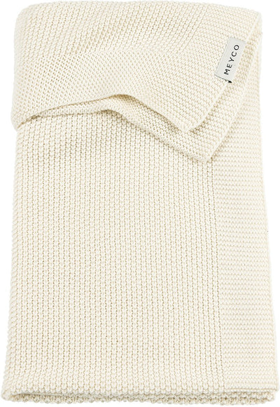 Meyco baby mini relief ledikant deken - natural - 100x150cm - 1.0 tog