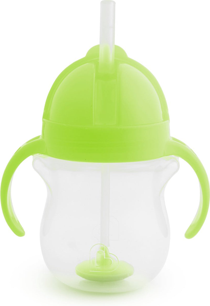 Munchkin tip sip antilek rietjesbeker - drinkbeker met rietje - vaatwasserbestendig - vanaf 6 maanden - 207ml - groen - drinkbeker met een rietje