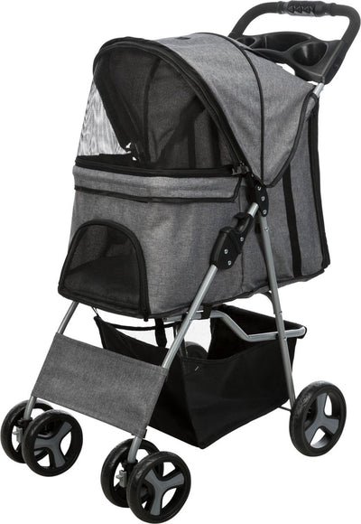 Trixie huisdieren wandelwagen inklapbaar grijs | dierenmand