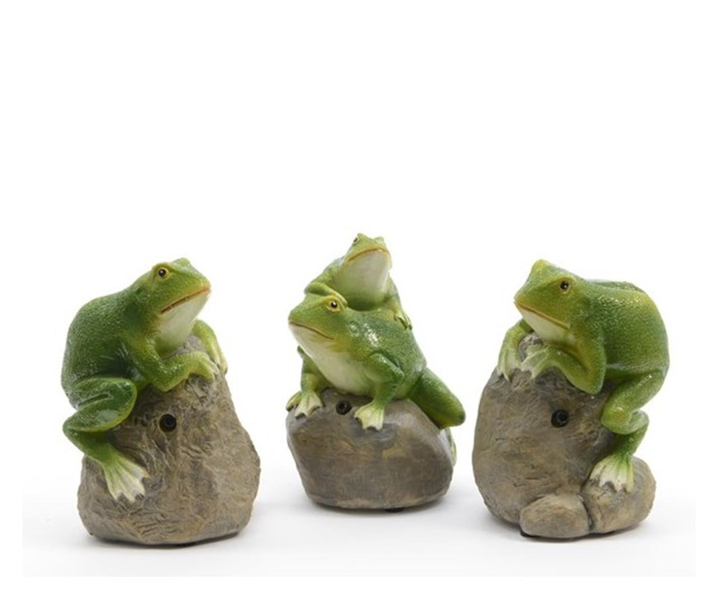 Decoris tuinbeeld kikker met sensor 8x7.4x11,5