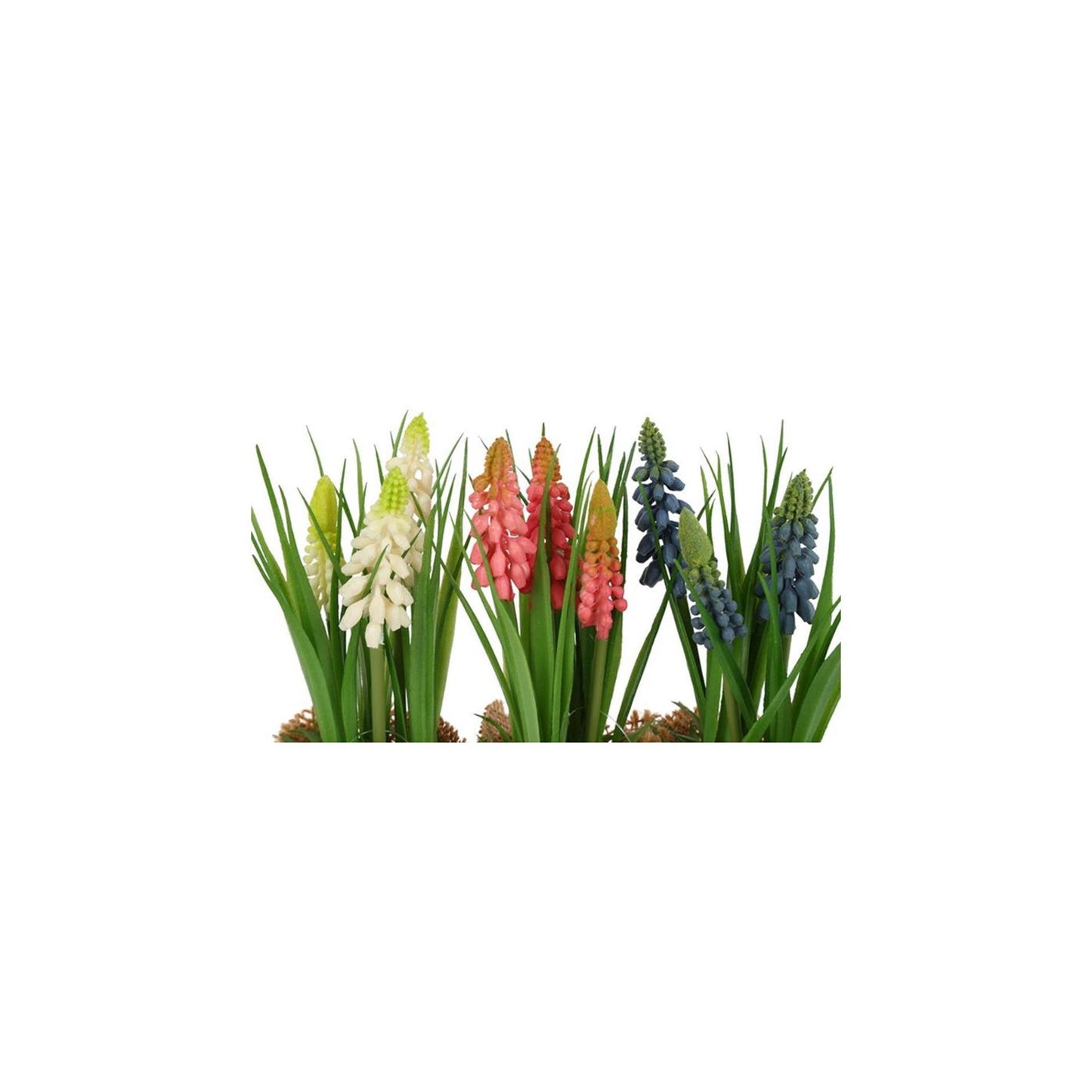 Countryfield kunstbloem in pot tulp veelkleurig 8x8x20cm