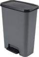 Curver compatta duo prullenbak 23l+23l - grijs zwart