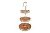 Countryfield etagere deane 3-laags m crã¨me metaal 30x30x58,5cm - afbeelding 1