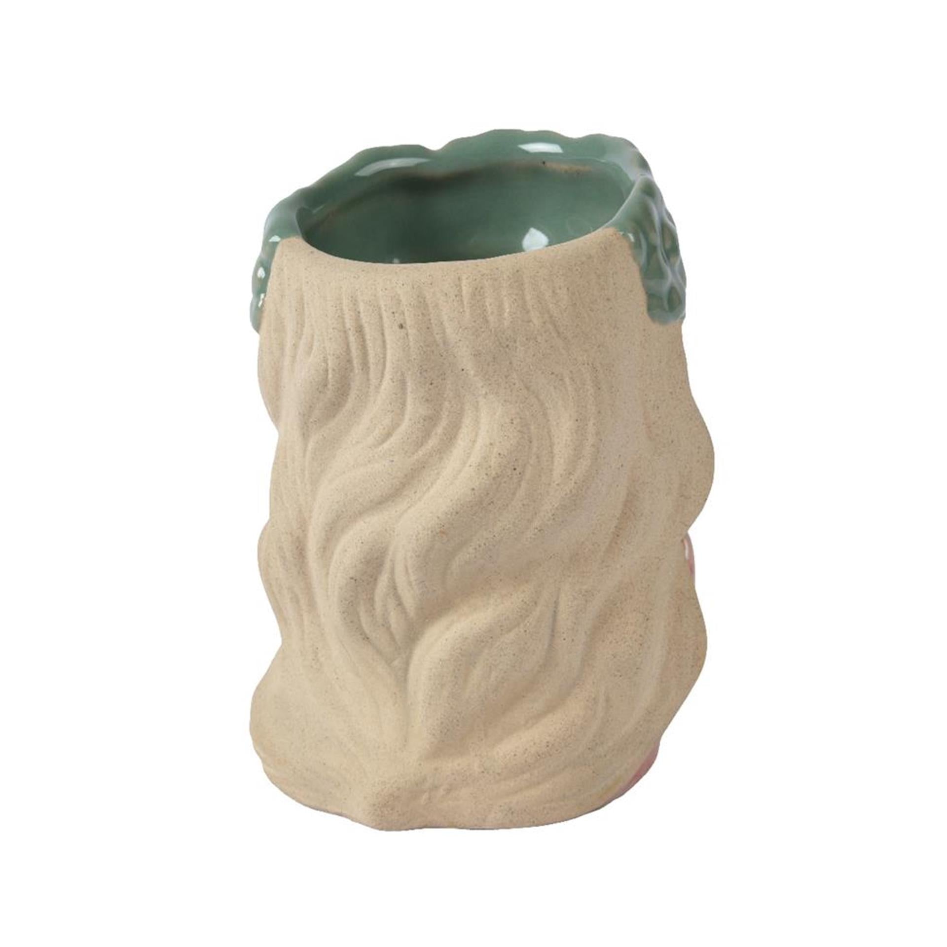Decoris bloempot vrouw h10,6 groen roze