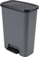 Curver compatta prullenbak - 50 liter - grijs zwart