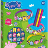 Bambolino peppa pig armbandjes maken set 3 schuif armbandjes met 18 bedels - speelgoed junior vanaf 3 jaar peuter kleuter