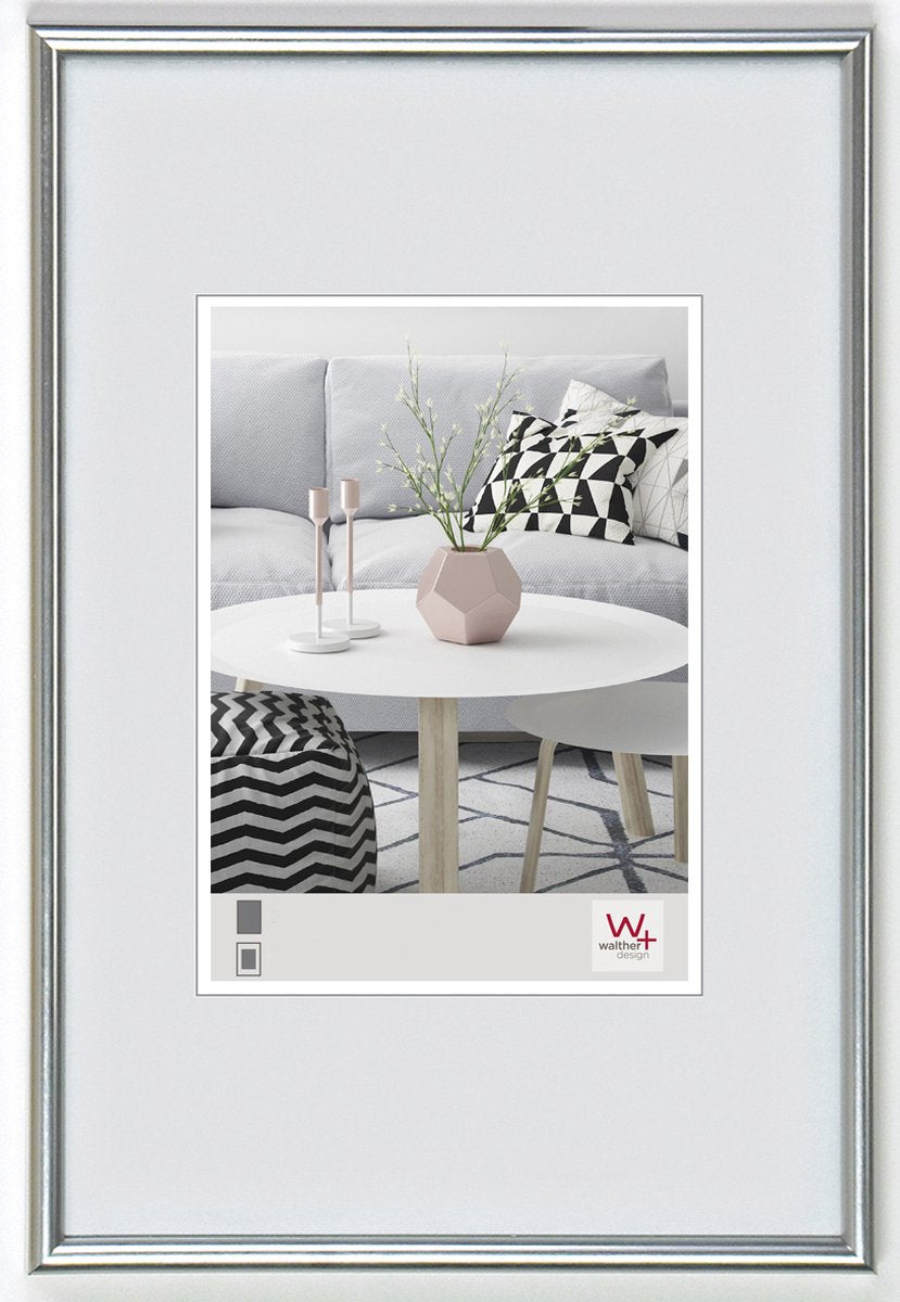 Walther galeria - kunststof lijst - fotoformaat 13x18 cm - zilver
