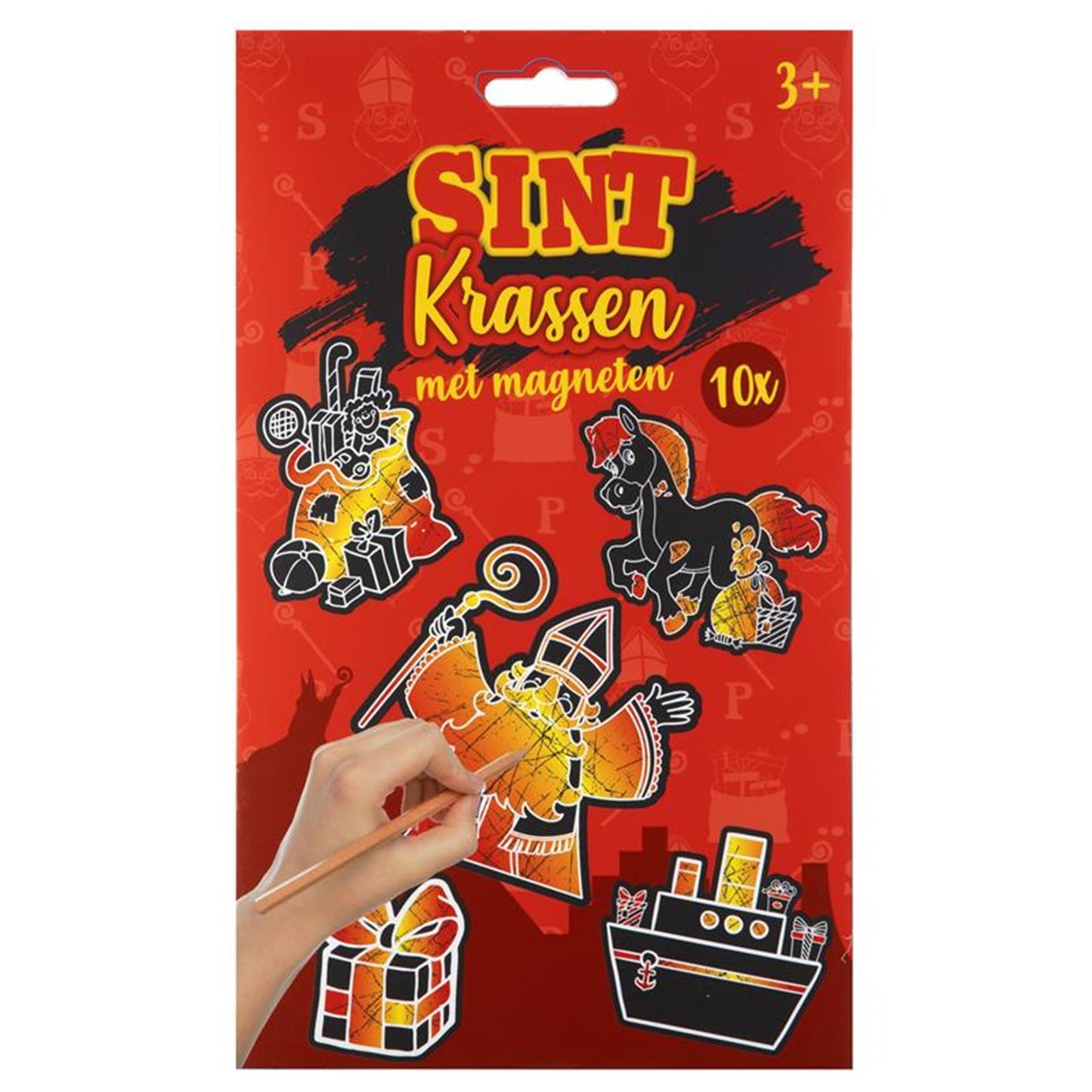 Grafix sint magneten krassen 8 stuks op blister