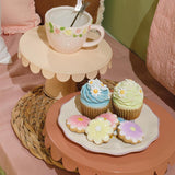 Decoris decoratieve beeld cupcakes van polyresin 7x7x9cm 2 assorti handgemaakt - afbeelding 2