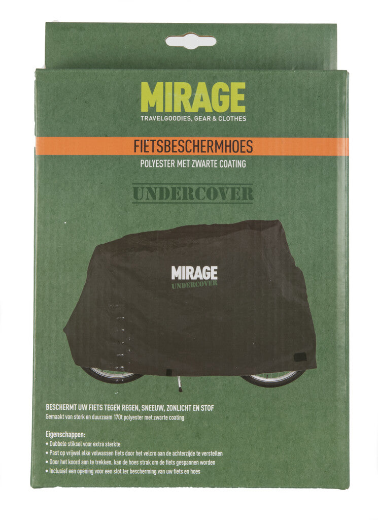 Mirage undercover fietsbeschermhoes 170t polyester, zwart