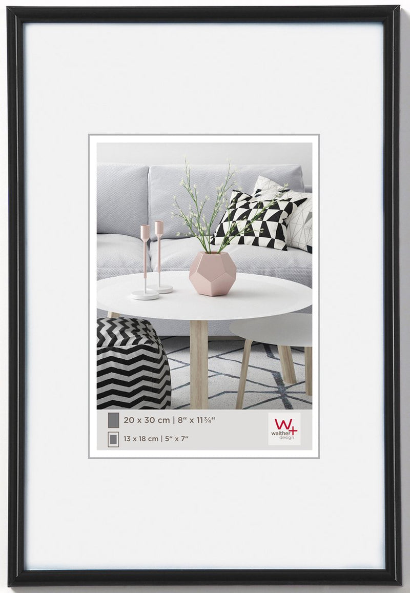 Walther galeria - kunststof lijst - fotoformaat 20x30 cm - zwart