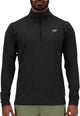 New balance space dye 1 4 zip heren sporttrui - black