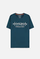 Difuzed horizon forbidden west - logo heren t-shirt - 2xl - blauw