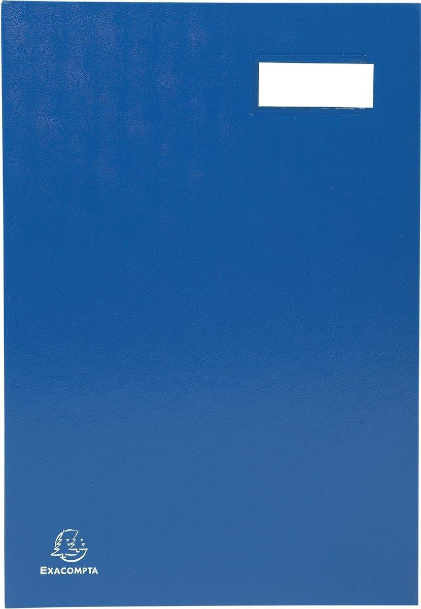 Exacompta handtekenmap voor ft 24 x 35 cm | uit karton overdekt met pvc | 20 indelingen | blauw