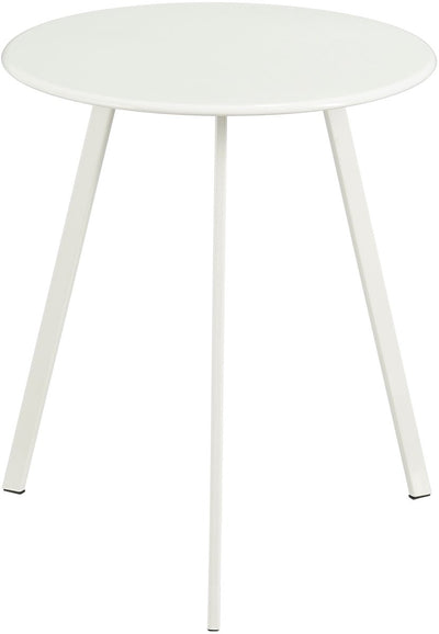 Mica decorations m seatle bijzettafel voor buiten - salontafel rond - plantentafel en koffietafel - h45 x d38 cm - ijzer - wit