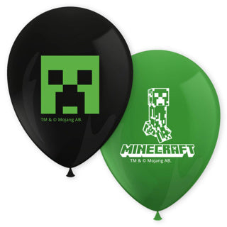 Minecraft latex ballonnen 8 stuks | 2 stuks