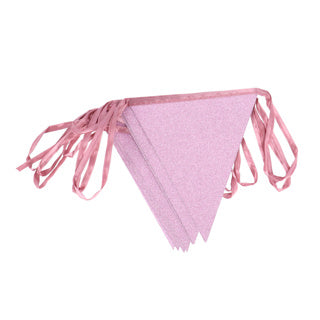 No brand glitterslinger rose goud 6 meter | 10 stuks