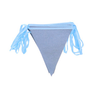 No brand glitterslinger lichtblauw 6m | 10 stuks