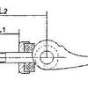 Aluminium zadelpen snelspanhendel M6 x 45 mm -