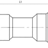 M-Wave M-wave vervangings reparatie trapas 122.5mm staal