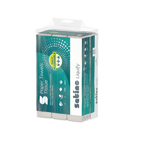 Satino liquify handdoek v-vouw 2-laags 24x21cm (4020 stuks)