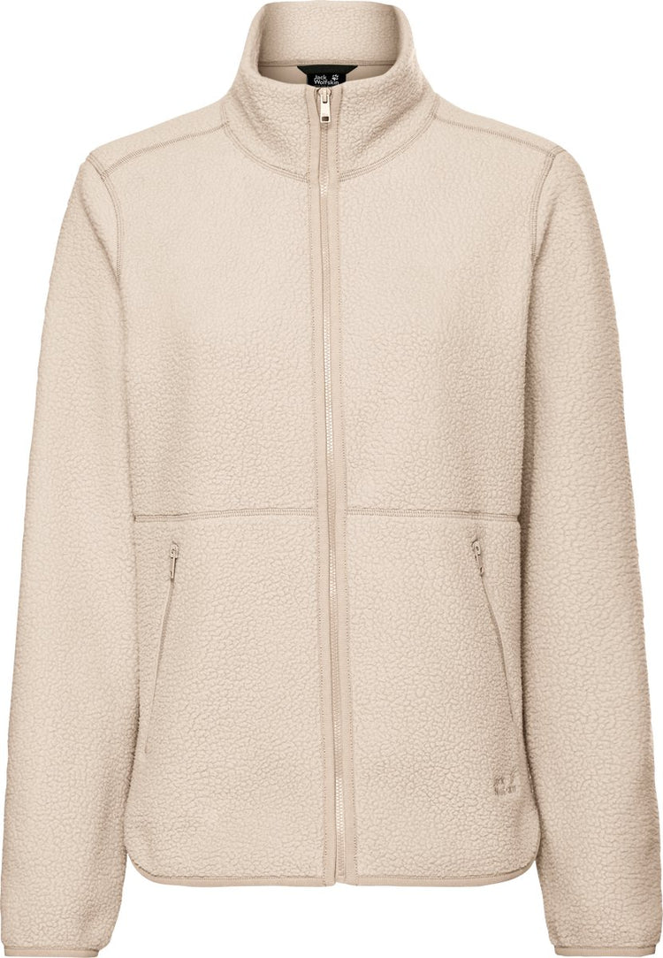 Jack wolfskin lite curl fz w dames outdoorjas-oyster