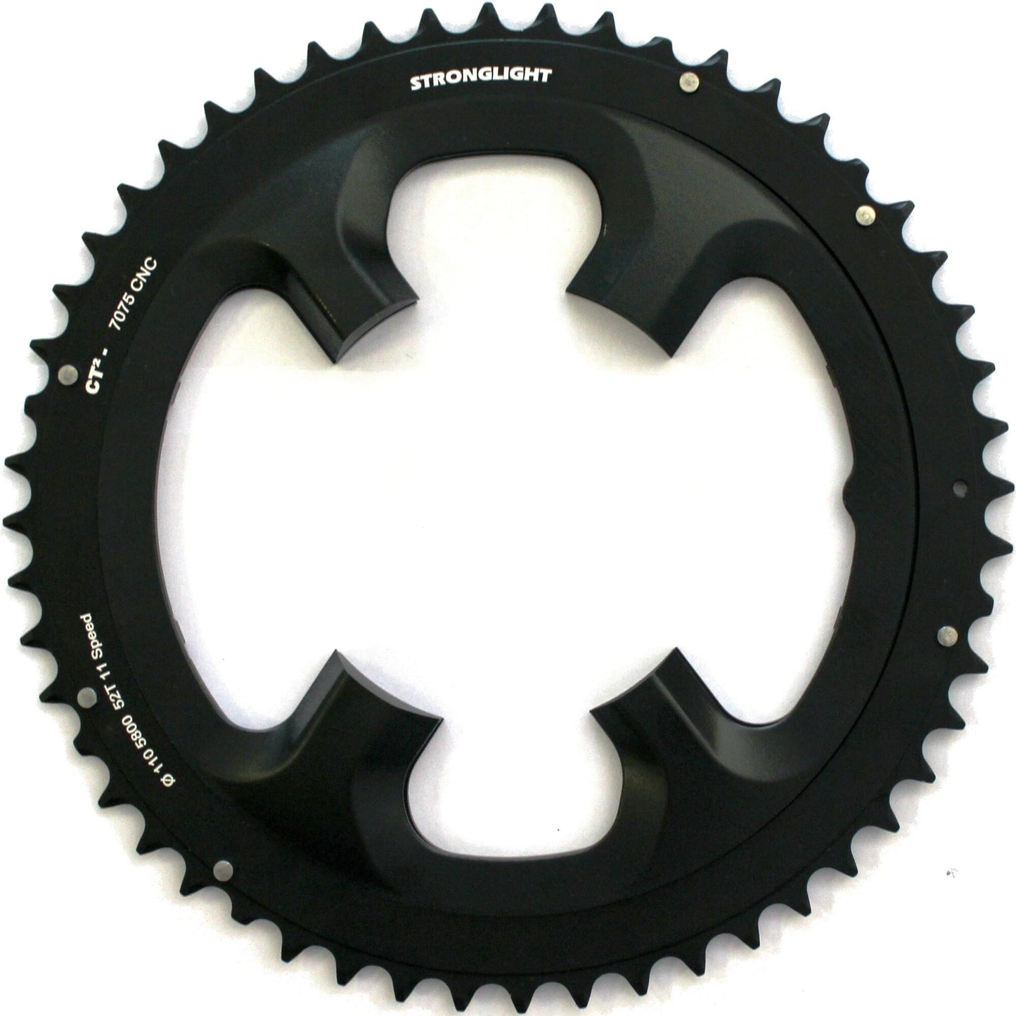 Stronglight kettingblad chain ring strongl. 52t outer alu black