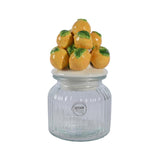 Decoris voorraadpot citroen 19cm glas aarderwerk - afbeelding 1