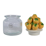 Decoris voorraadpot citroen 19cm glas aarderwerk - afbeelding 2