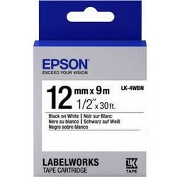 Label tape epson lk-4wbn zwart op wit