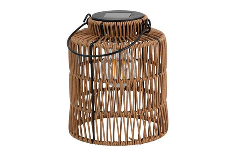 Countryfield solar lantaarn bruin h19cm